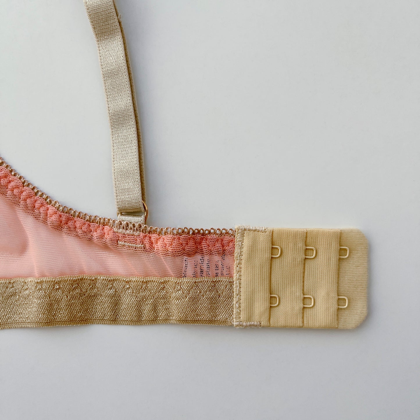 Peach mesh bra