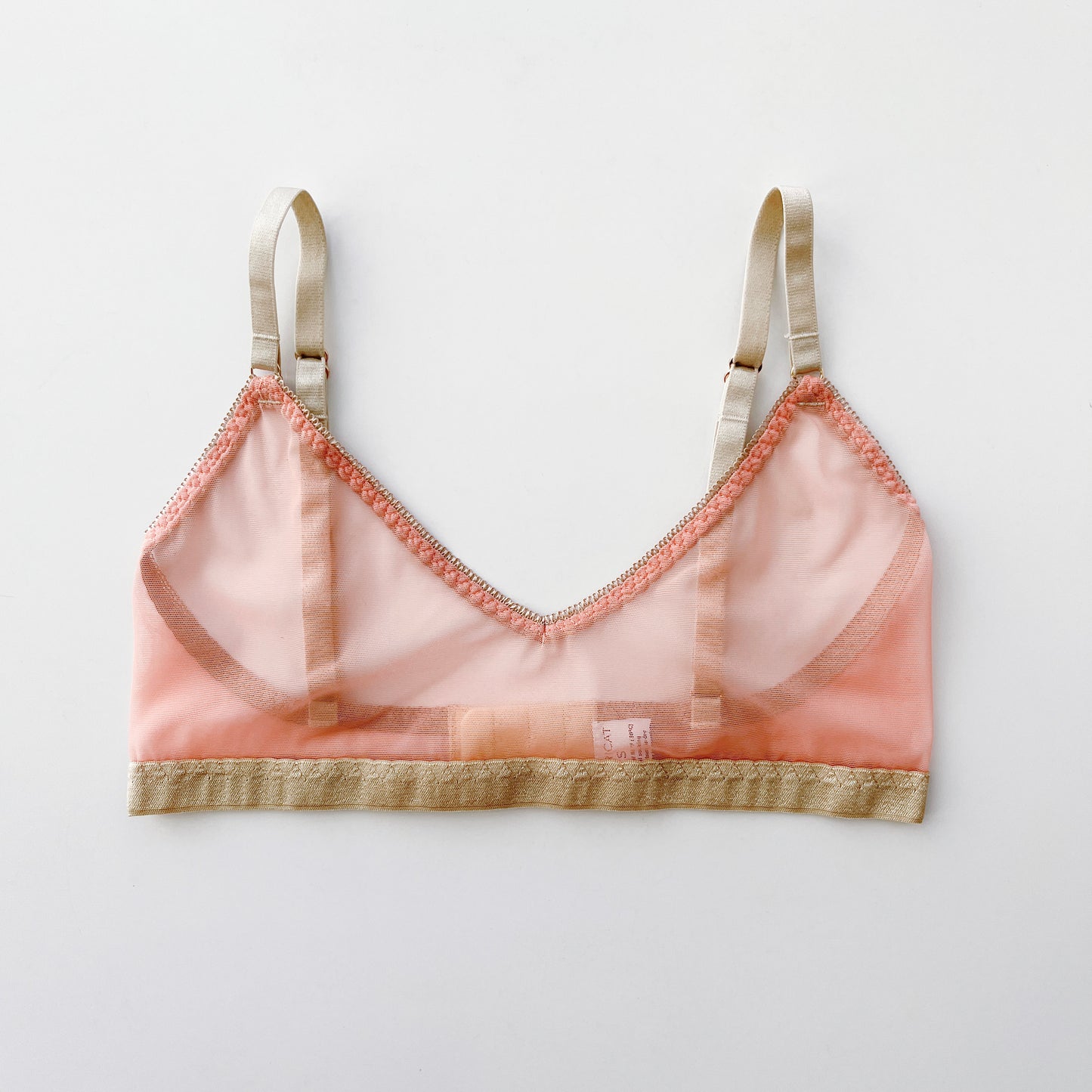 Peach mesh bra