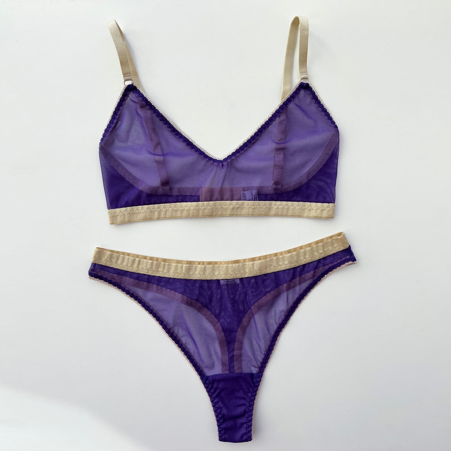 Deep purple mesh bra