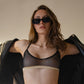 Black mesh bra