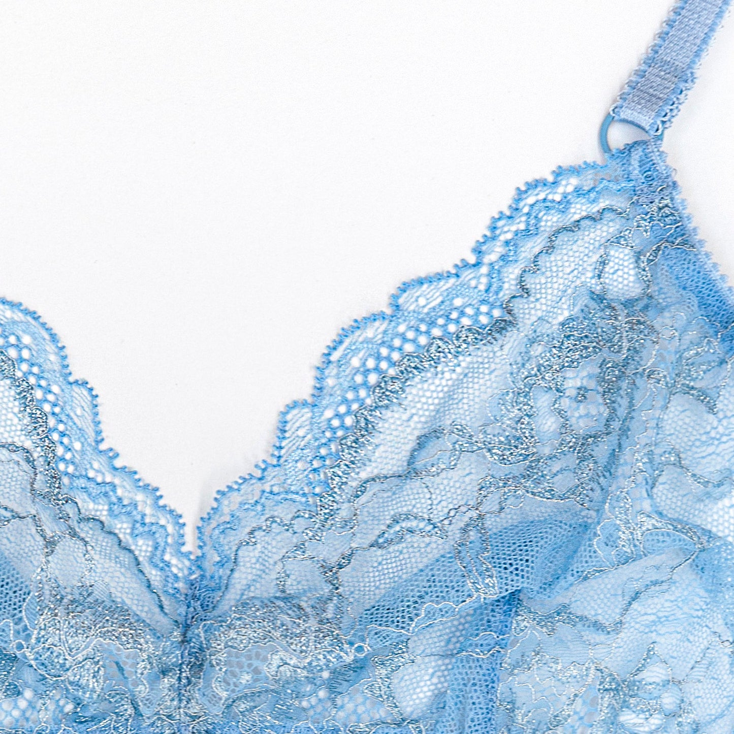 Blue wireless bra