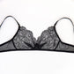 Black lace wireless bra