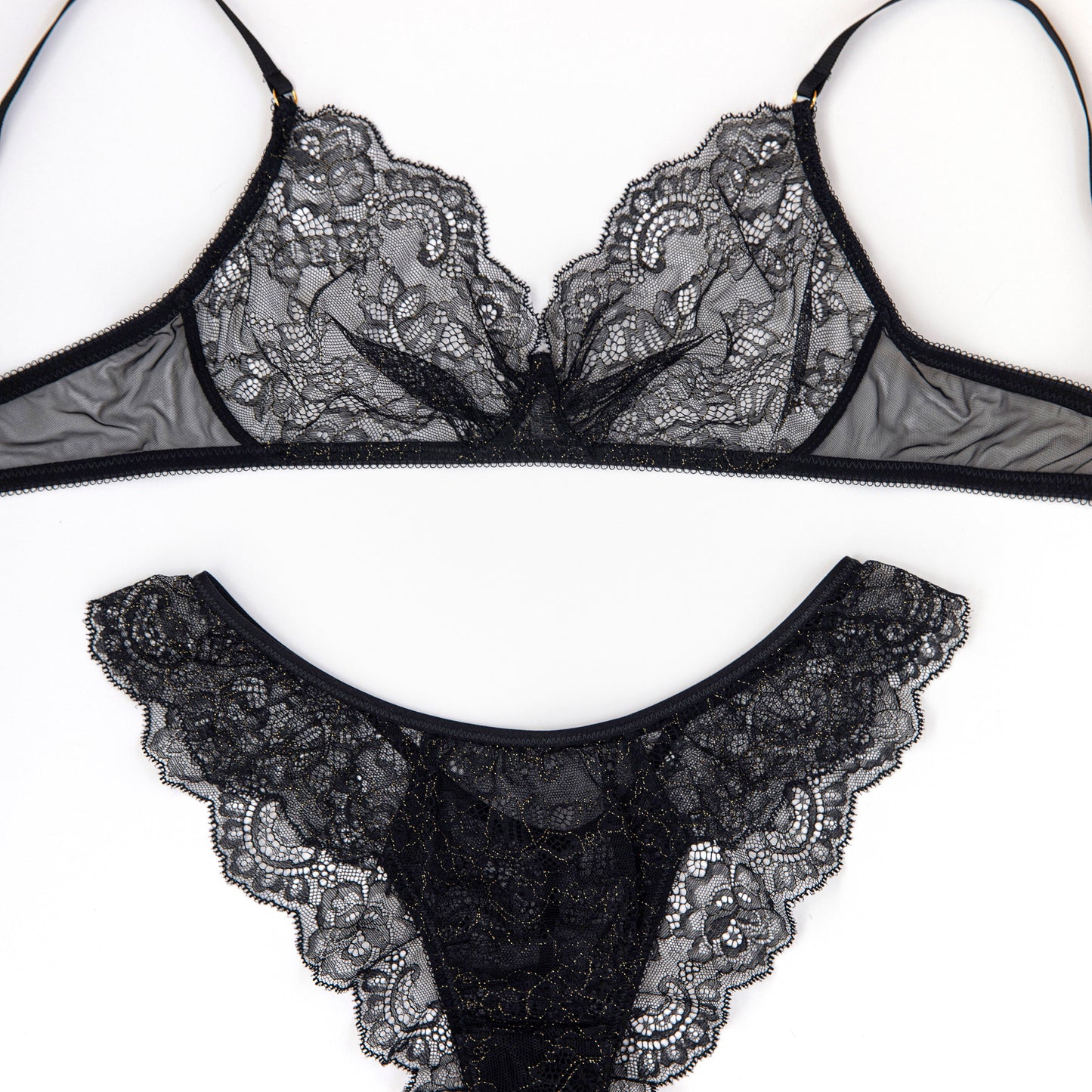 Black lace panties