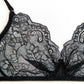 Black lace wireless bra