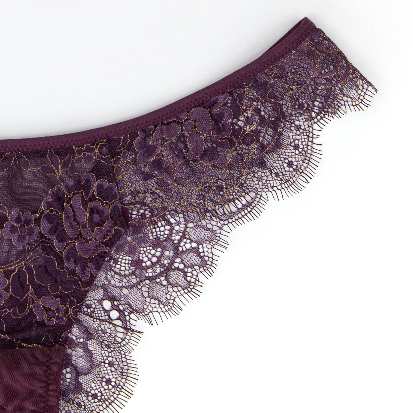 Burgundy lace panties