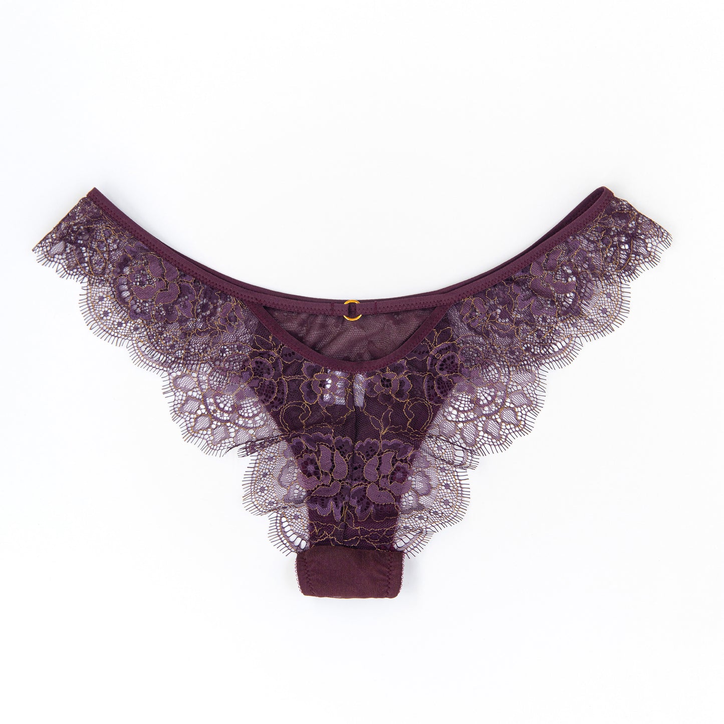 Burgundy lace panties