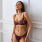 Burgundy wireless bra