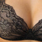 Black lace wireless bra