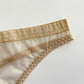 Shimmering mesh thongs