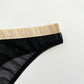 Black mesh thong