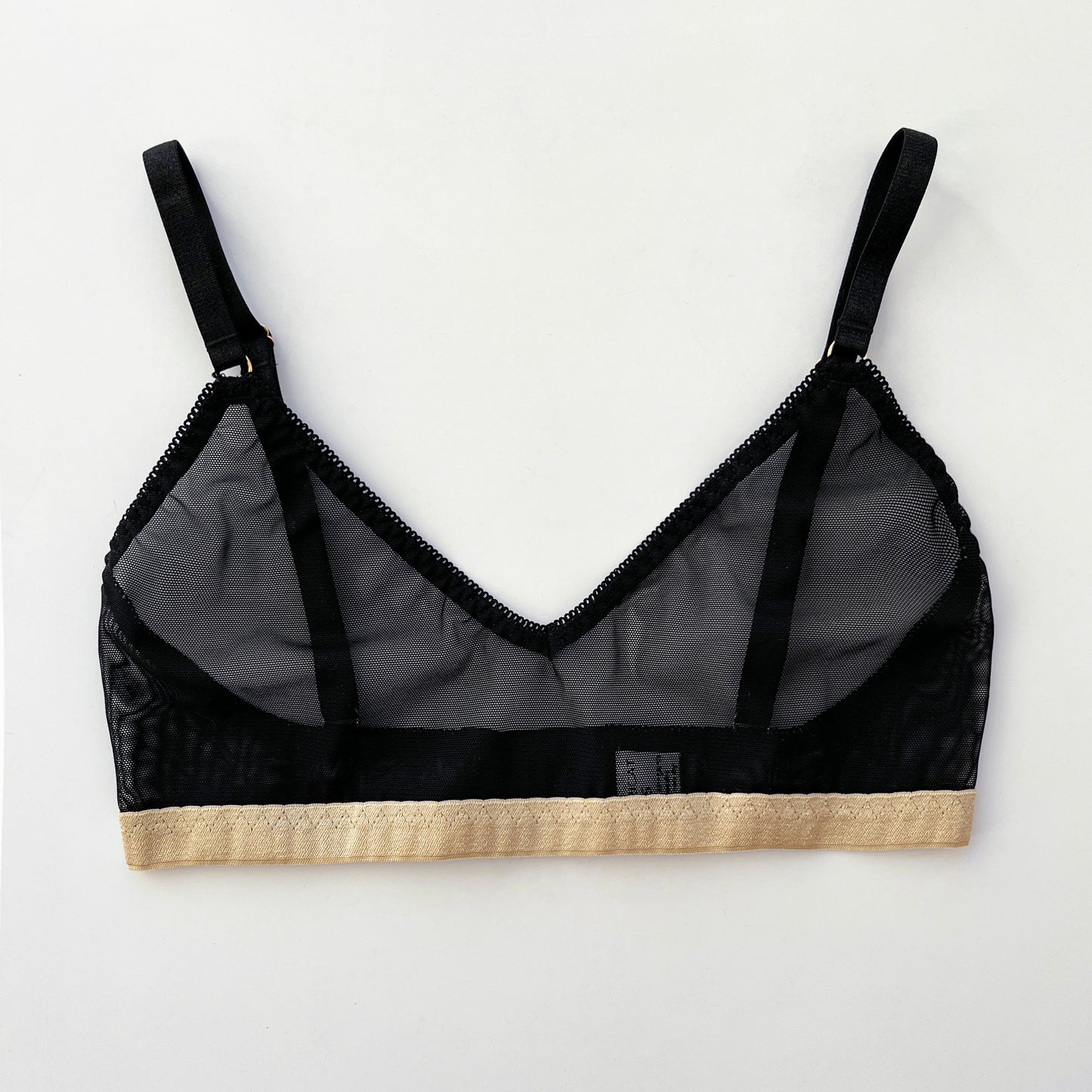 Black mesh bra