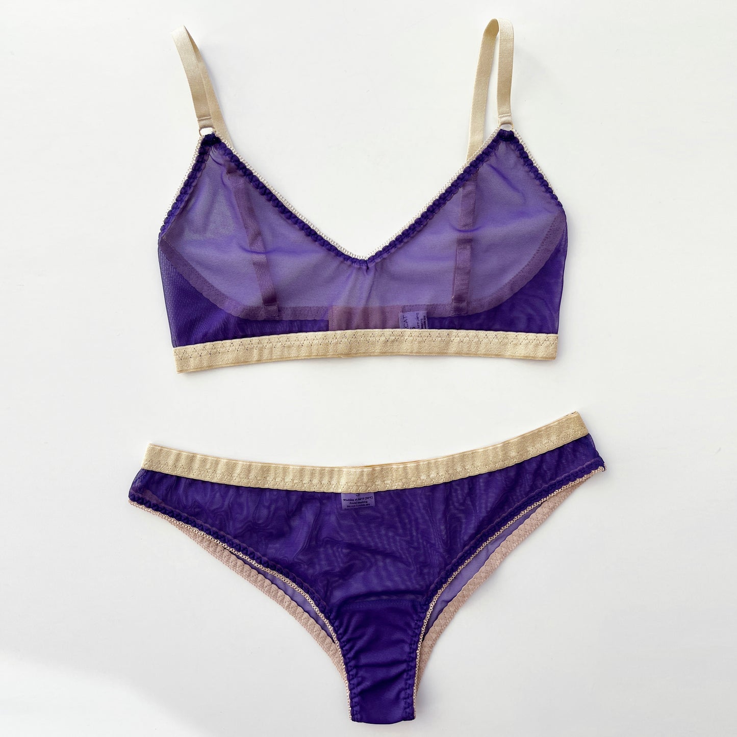 Deep purple mesh bra