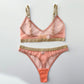 Peach mesh thong